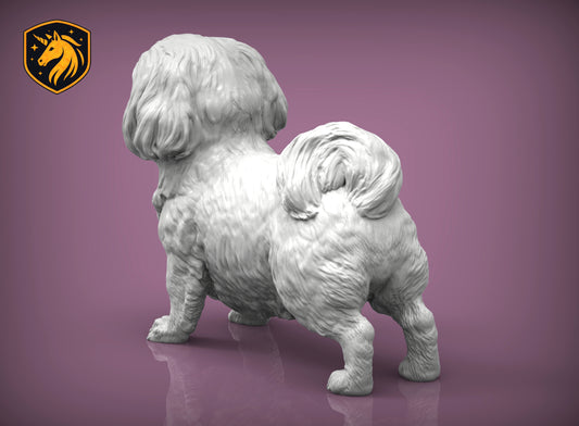 Shih Tzu (Standing Pose) – Unpainted ABS Resin Model | Realistic Dog Sculpture