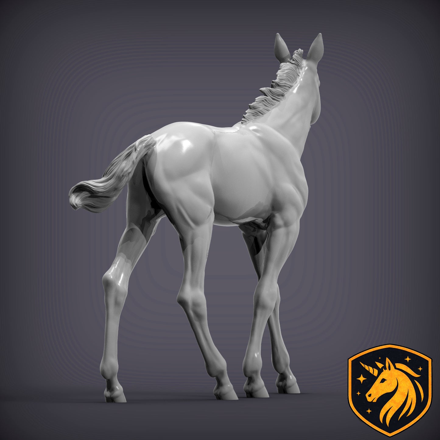 Foal (Walking Pose) – Unpainted Resin Model | Realistic Young Horse Sculpture