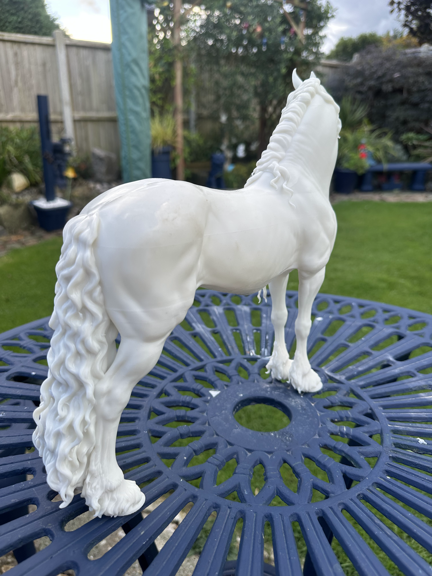 Friesian Horse | Unpainted ABS White Resin