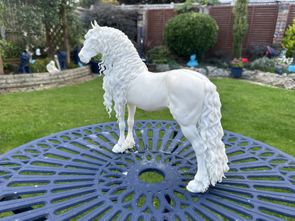 Friesian Horse | Unpainted ABS White Resin