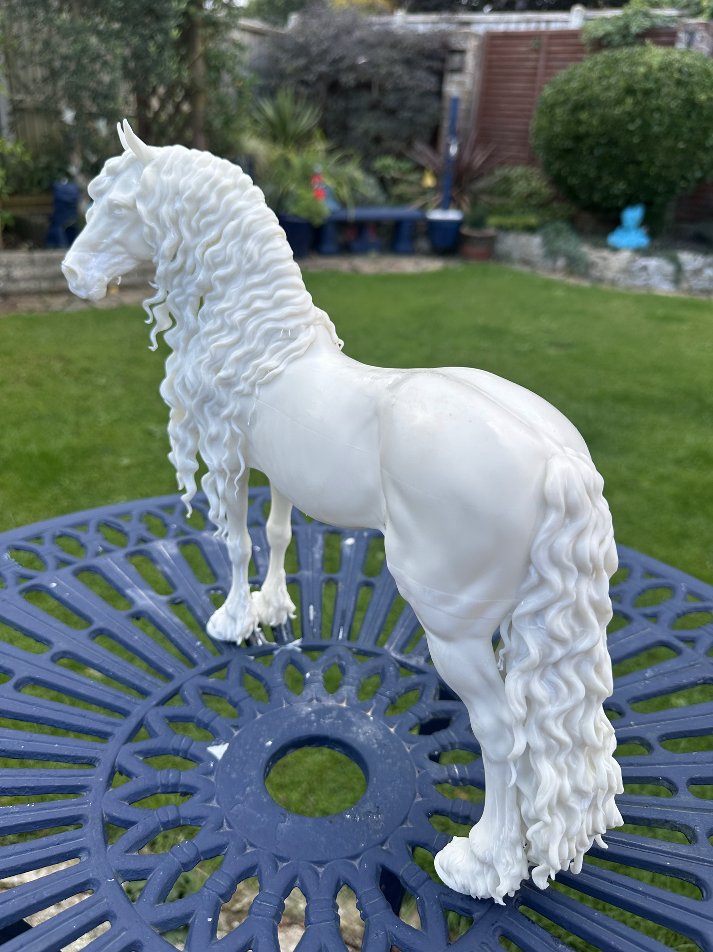 Friesian Horse | Unpainted ABS White Resin