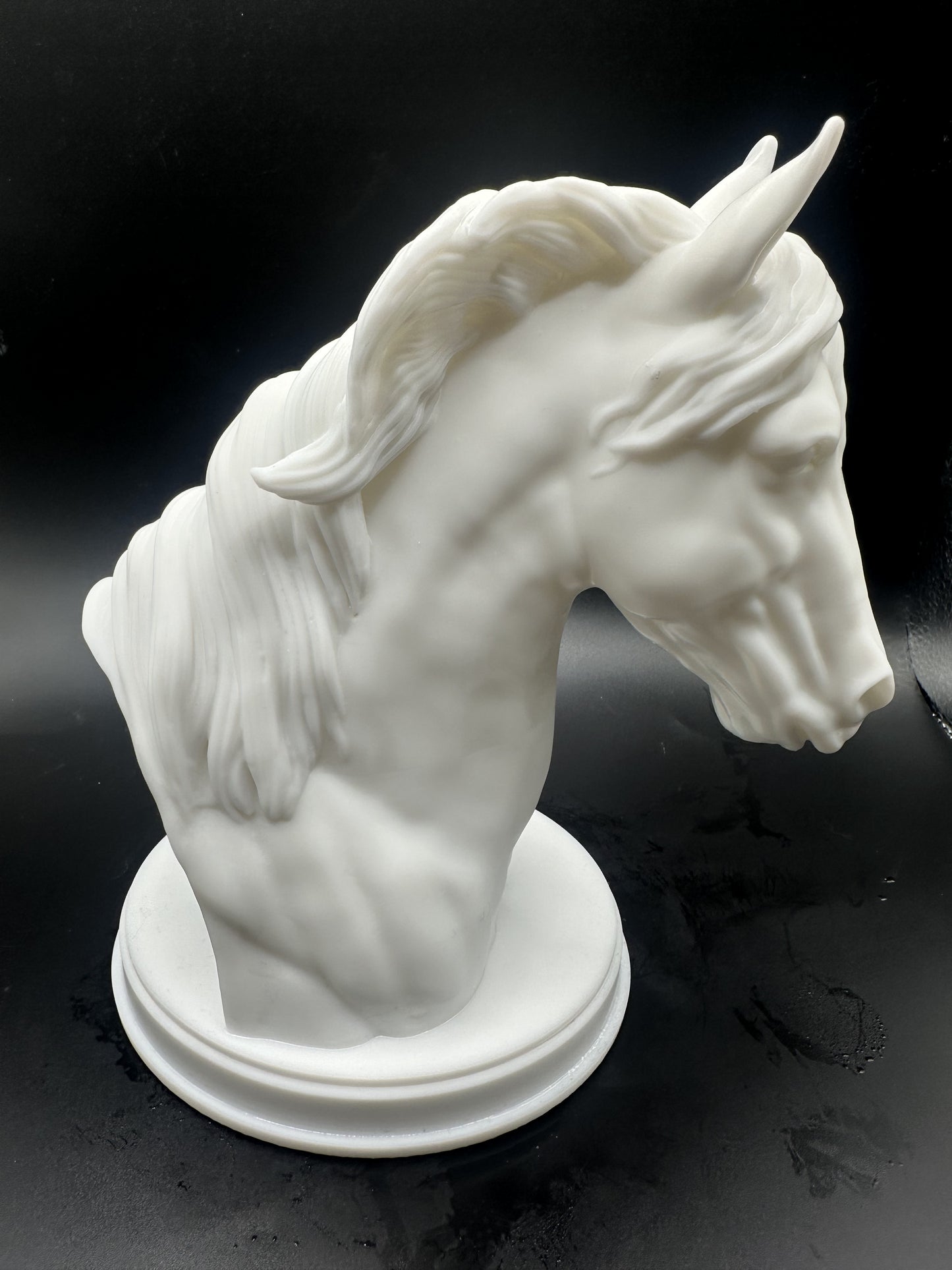 Friesian Horse Bust Model Artist | Unpainted ABS White Resin
