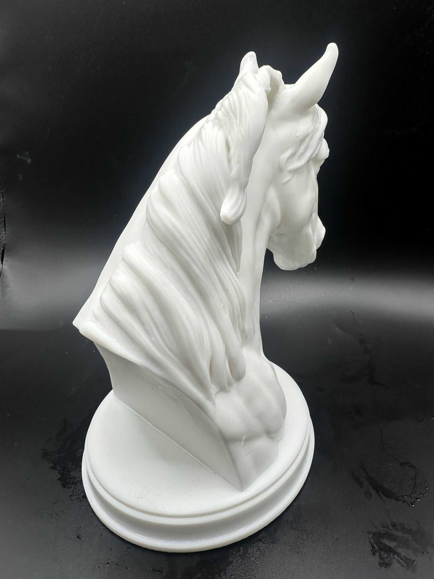Friesian Horse Bust Model Artist | Unpainted ABS White Resin