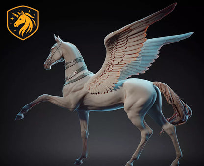 Akhal-Teke Pegasus | Unpainted ABS White Resin