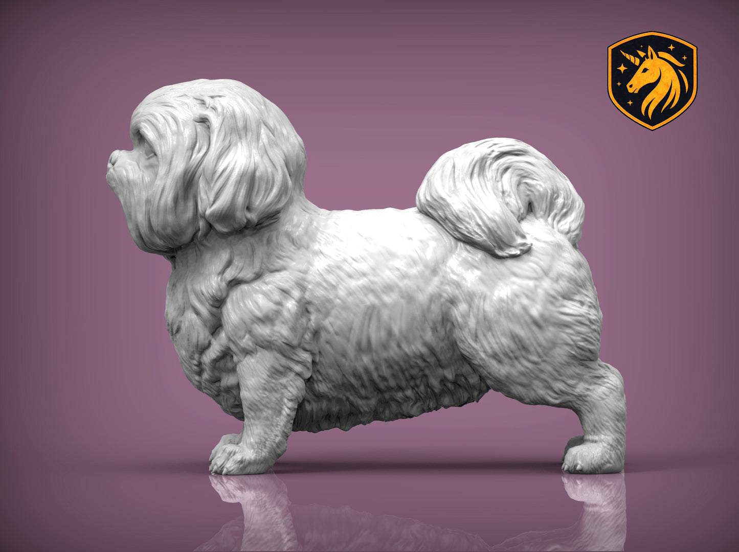 Shih Tzu (Standing Pose) – Unpainted ABS Resin Model | Realistic Dog Sculpture