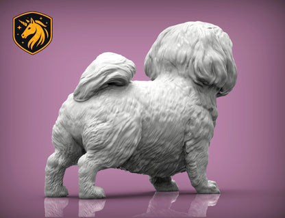 Shih Tzu (Standing Pose) – Unpainted ABS Resin Model | Realistic Dog Sculpture