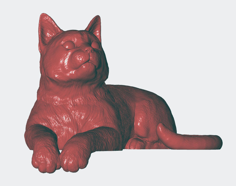 Cat on Plinth Resting Pose – Unpainted ABS Resin Model, Realistic Shelf Cat Sculpture, Hanging Paws Display Piece