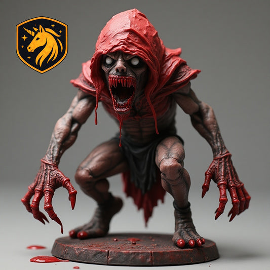 Crimson Horror Monster Miniature | Blood Horror for D&D & Pathfinder | Resin RPG Model