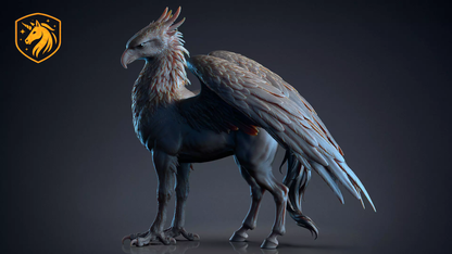 Hippogriff Horse Griffin | Unpainted ABS White Resin | Fantasy Creature Sculpture