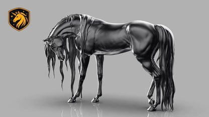 Horse Sadness Resin Model | Unpainted ABS White Resin