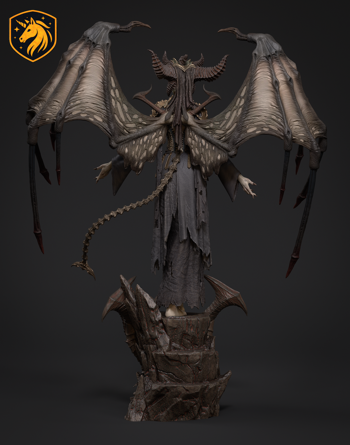 Lilith Diablo Inspired Demon Queen Statue | Winged Succubus Resin Figure | Dark Fantasy Fan Art Kit | Multi-Part Unpainted 3D Printed Model