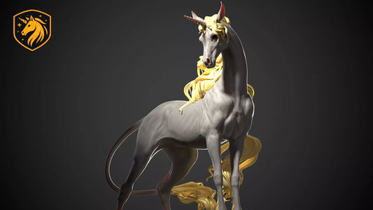 Standing Unicorn Resin Model 1/32 - 1/6 Available | Unpainted ABS White Resin