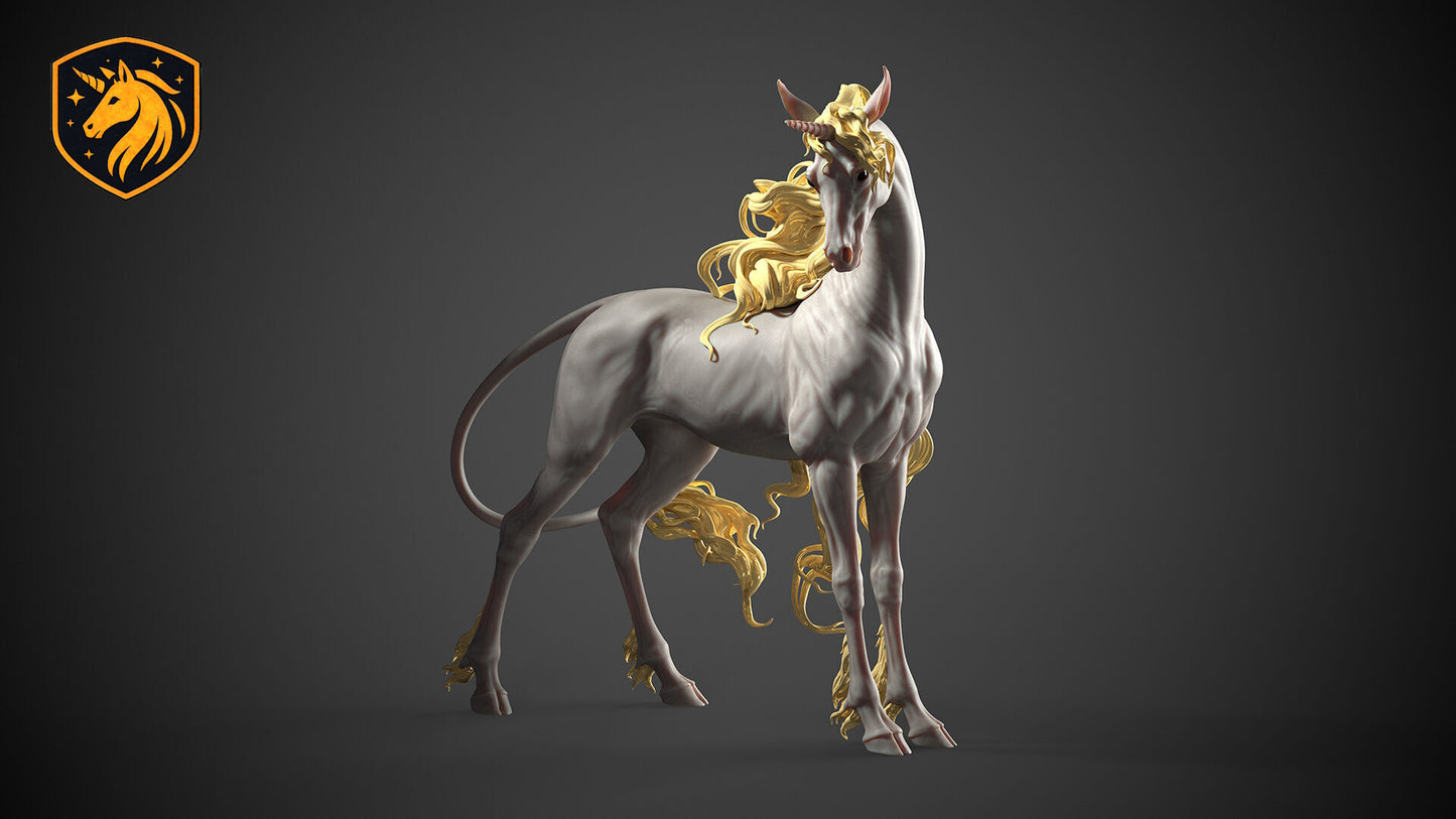 Standing Unicorn Resin Model 1/32 - 1/6 Available | Unpainted ABS White Resin