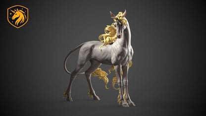 Standing Unicorn Resin Model 1/32 - 1/6 Available | Unpainted ABS White Resin