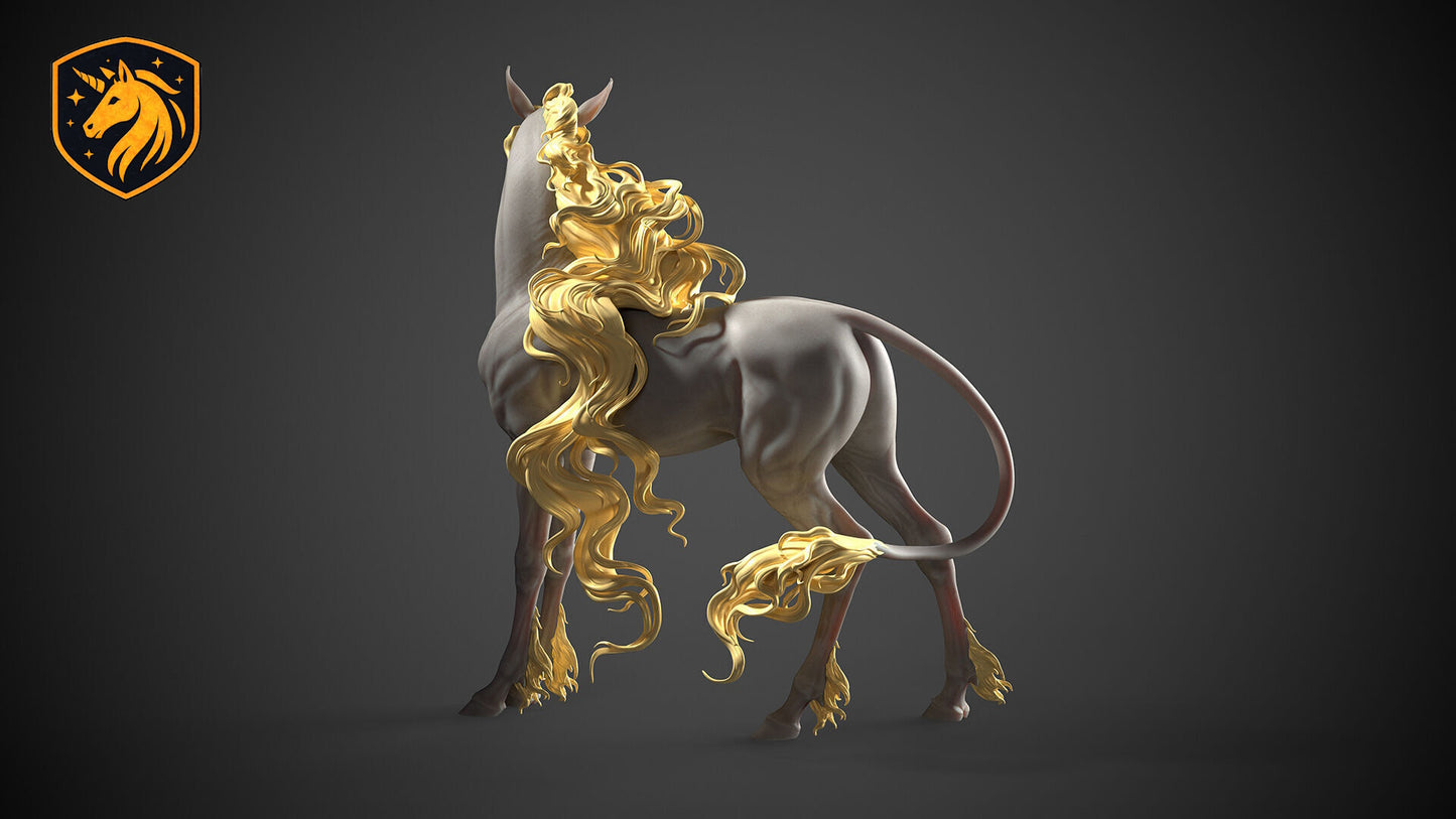 Standing Unicorn Resin Model 1/32 - 1/6 Available | Unpainted ABS White Resin