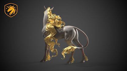 Standing Unicorn Resin Model 1/32 - 1/6 Available | Unpainted ABS White Resin