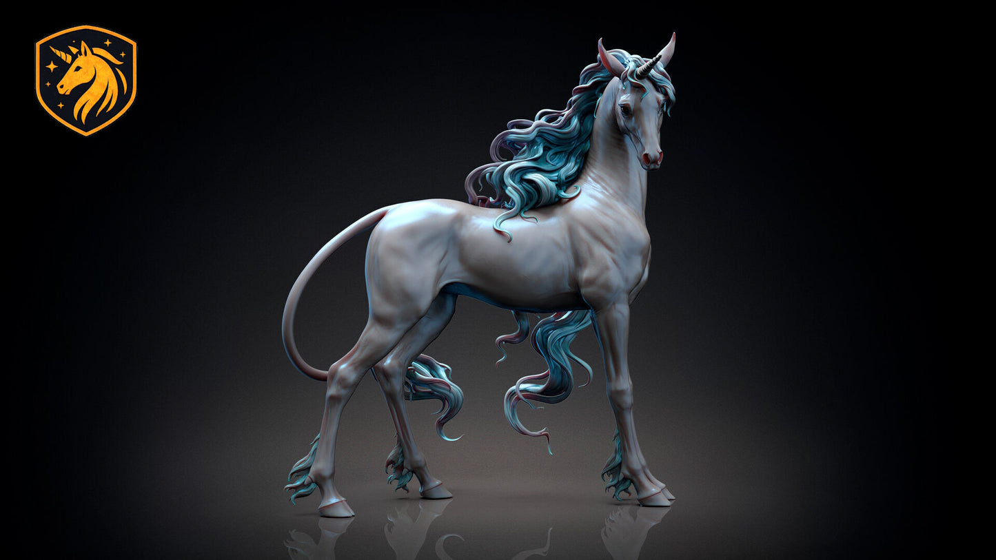 Standing Unicorn Resin Model 1/32 - 1/6 Available | Unpainted ABS White Resin