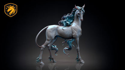 Standing Unicorn Resin Model 1/32 - 1/6 Available | Unpainted ABS White Resin
