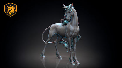 Standing Unicorn Resin Model 1/32 - 1/6 Available | Unpainted ABS White Resin