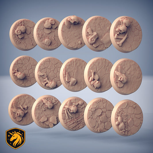 Scenic Premium Base Set | 3D Printed ABS Resin | 15-Piece Set