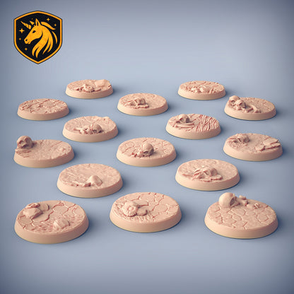 Scenic Premium Base Set | 3D Printed ABS Resin | 15-Piece Set