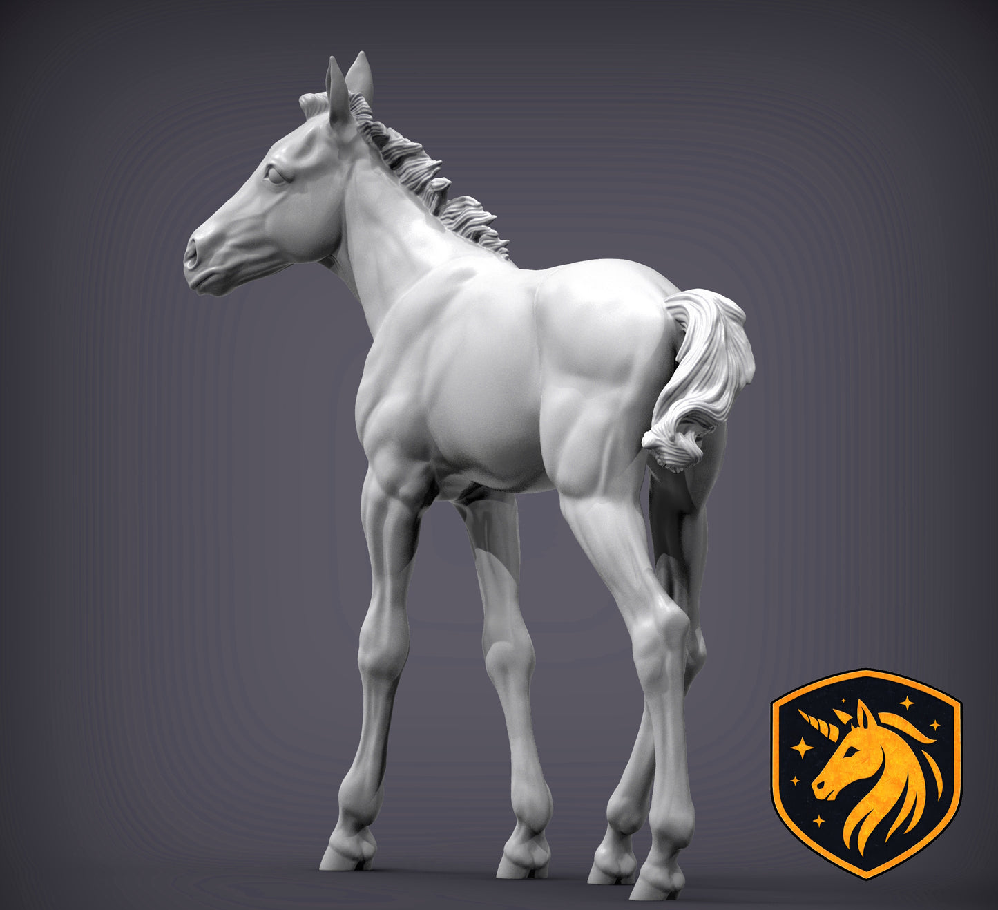 Foal (Walking Pose) – Unpainted Resin Model | Realistic Young Horse Sculpture