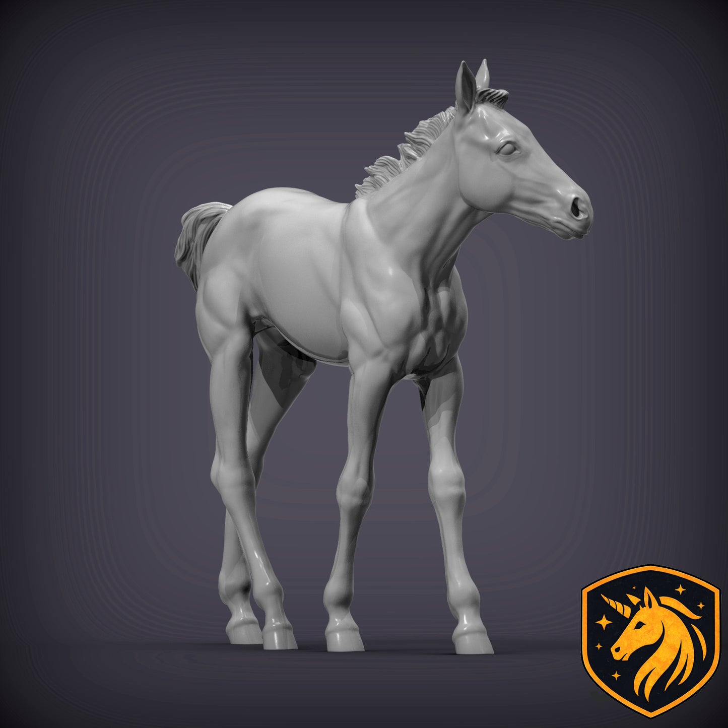 Foal (Walking Pose) – Unpainted Resin Model | Realistic Young Horse Sculpture