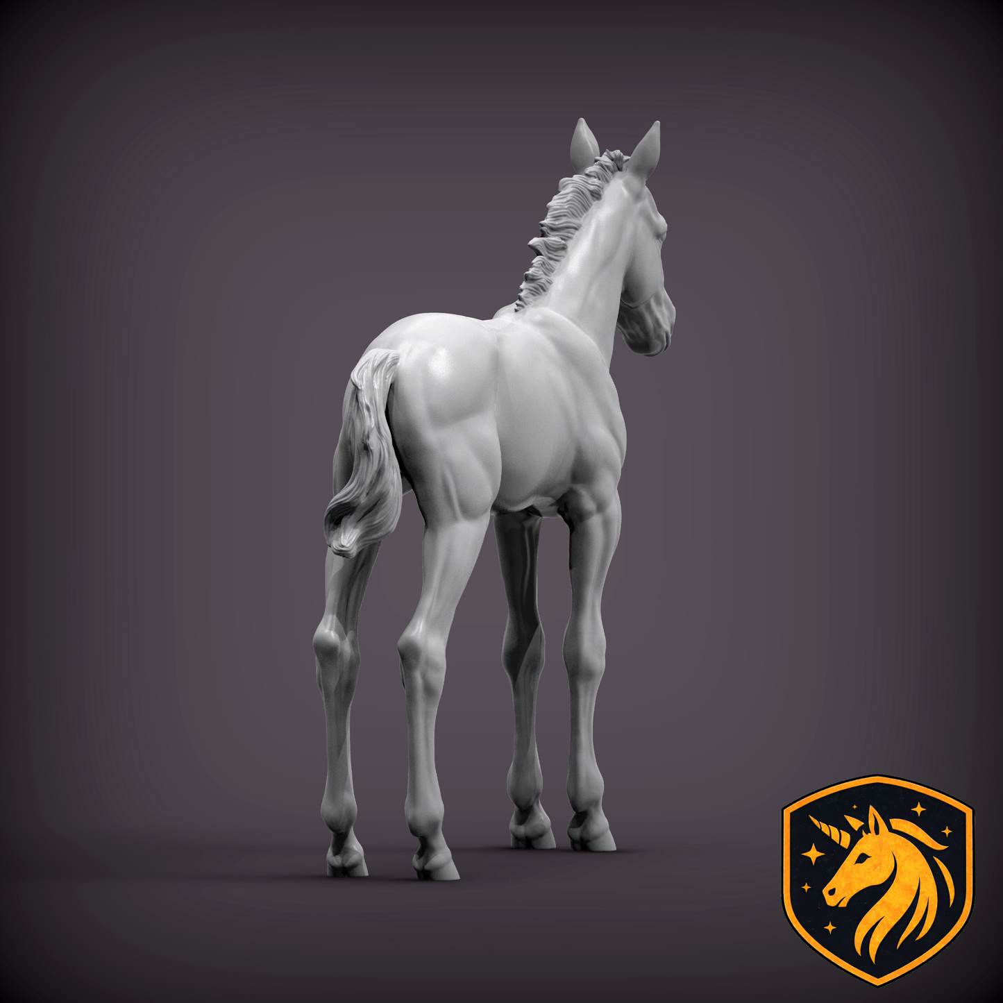 Foal (Standing Pose) – Unpainted Resin Model | Realistic Young Horse Sculpture