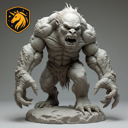 Gnarled Brute Miniature | Savage Monster for D&D & Pathfinder | Unpainted Resin