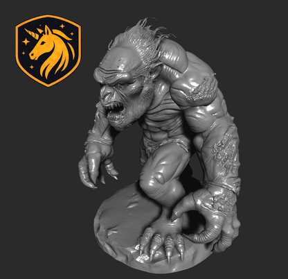 Gnarled Brute Miniature | Savage Monster for D&D & Pathfinder | Unpainted Resin