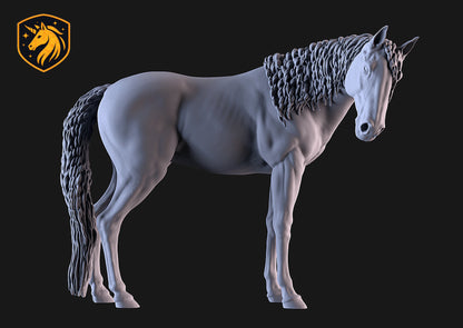 Sport Horse Mare (Standing Pose) – Unpainted ABS Resin Model | Realistic Equine Sculpture