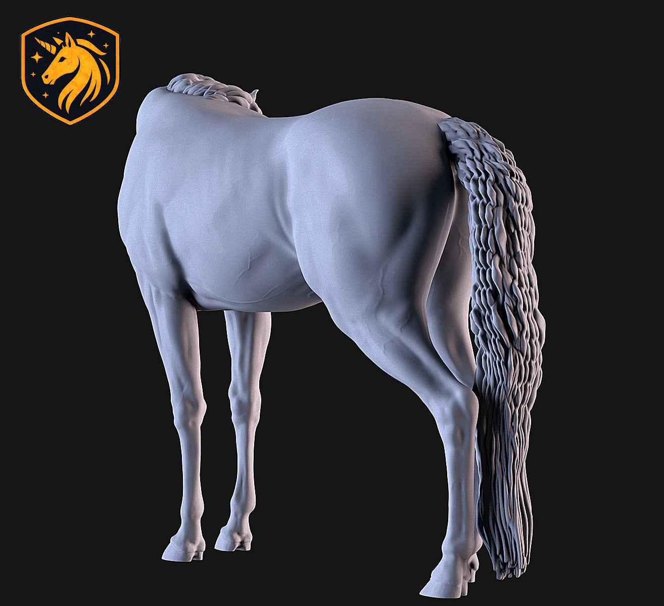 Sport Horse Mare (Standing Pose) – Unpainted ABS Resin Model | Realistic Equine Sculpture