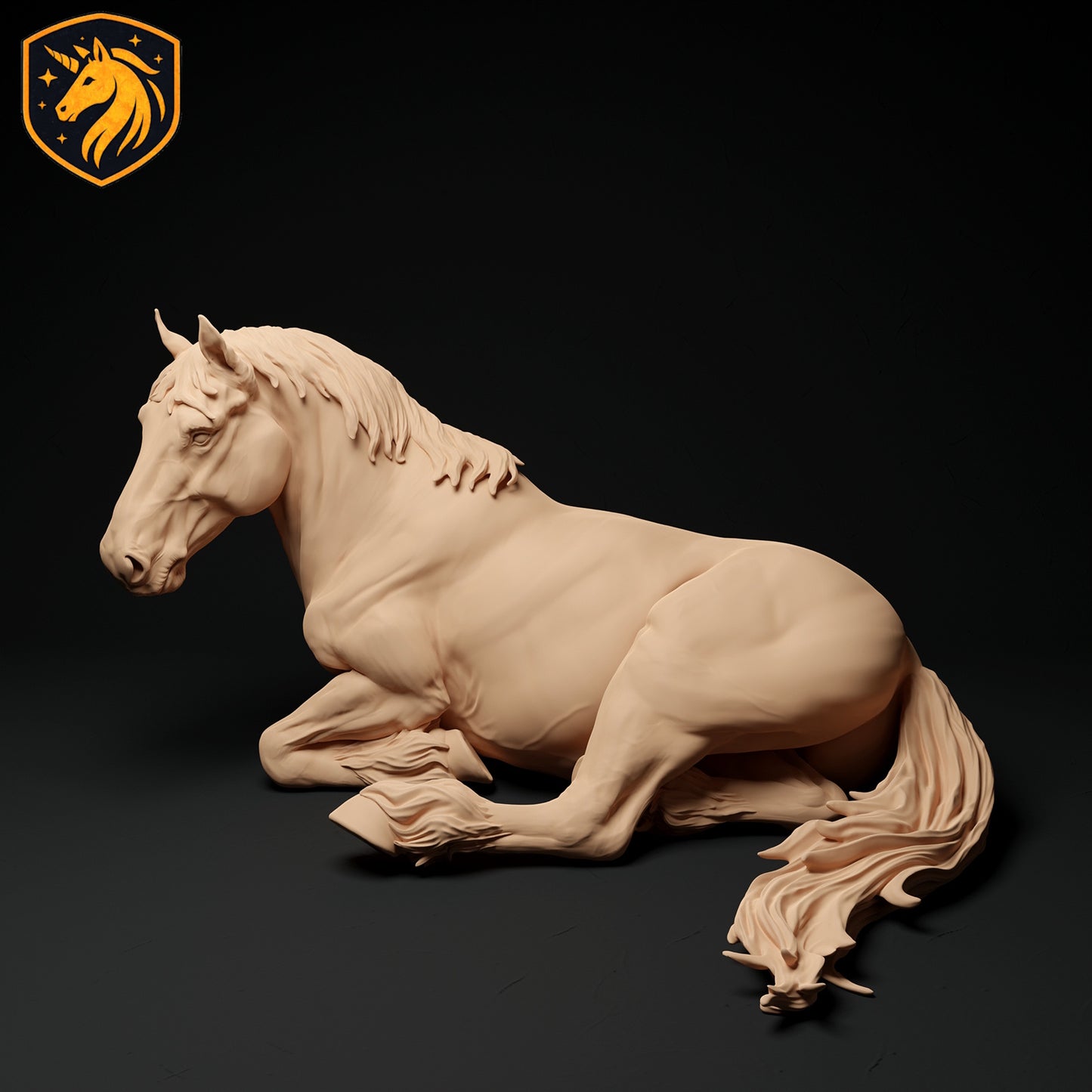 Suffolk Punch Horse Lycing Resin Model | 1/6 Scale Available | Unpainted ABS White Resin