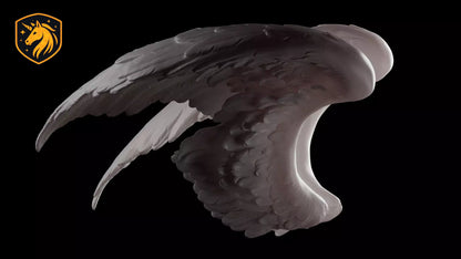 Angel Wings (Pair - Style 2) for Model Horse Artists – Unpainted Resin | All Scales Available