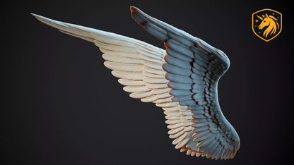 Angel Wings (Pair - Style 3) for Model Horse Artists – Unpainted Resin | All Scales Available