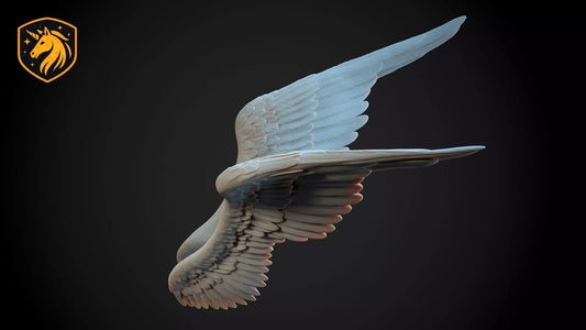 Angel Wings (Pair - Style 3) for Model Horse Artists – Unpainted Resin | All Scales Available