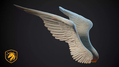 Angel Wings (Pair - Style 3) for Model Horse Artists – Unpainted Resin | All Scales Available