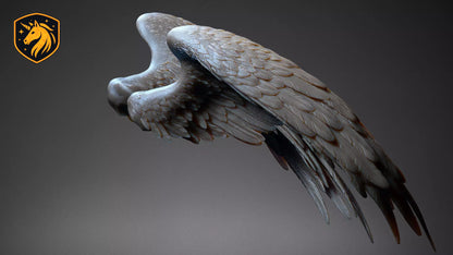 Angel Wings (Pair - Style 4) for Model Horse Artists – Unpainted Resin | All Scales Available