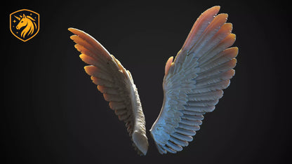 Angel Wings (Pair - Style 5) for Model Horse Artists – Unpainted Resin | All Scales Available