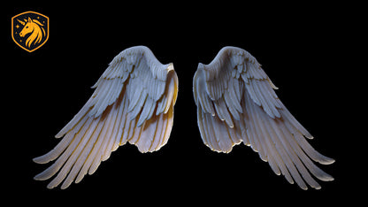 Angel Wings (Pair - Style 1) for Model Horse Artists – Unpainted Resin | All Scales Available