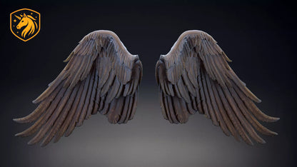 Angel Wings (Pair - Style 1) for Model Horse Artists – Unpainted Resin | All Scales Available